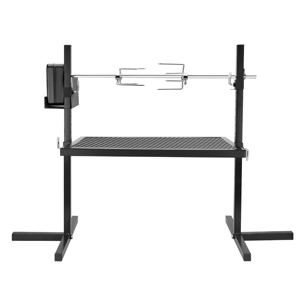 Adjustable Rotisserie Grill Kit with Motor Spit Rod