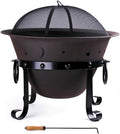 29 Inch Round Cast Iron Wood Burning Fire Pit Bowl