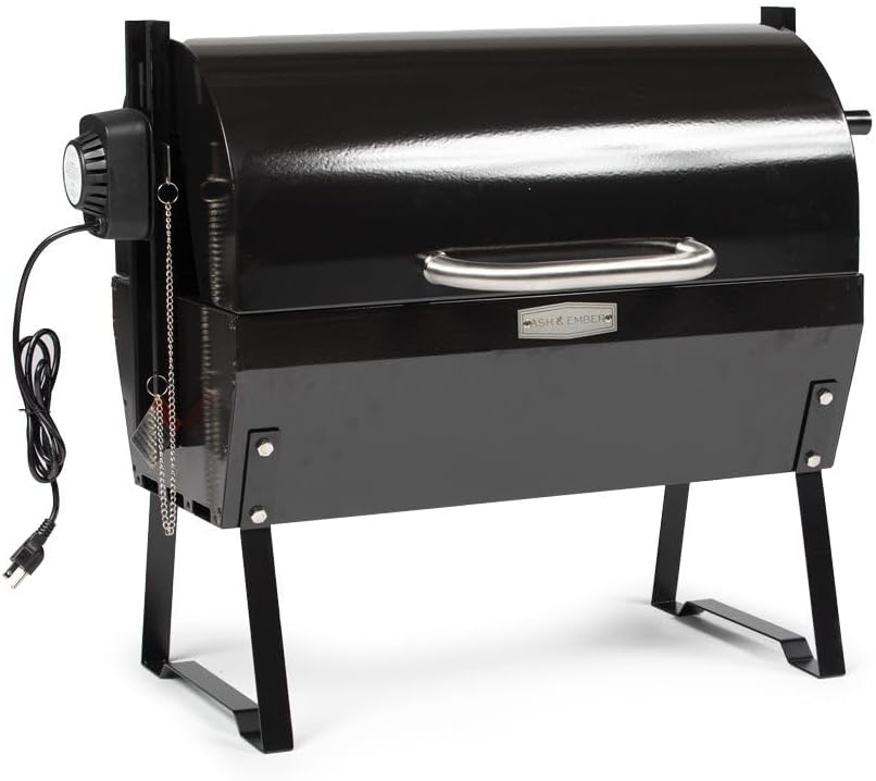 Hooded Stainless Steel Chicken Lamb Rotisserie Grill