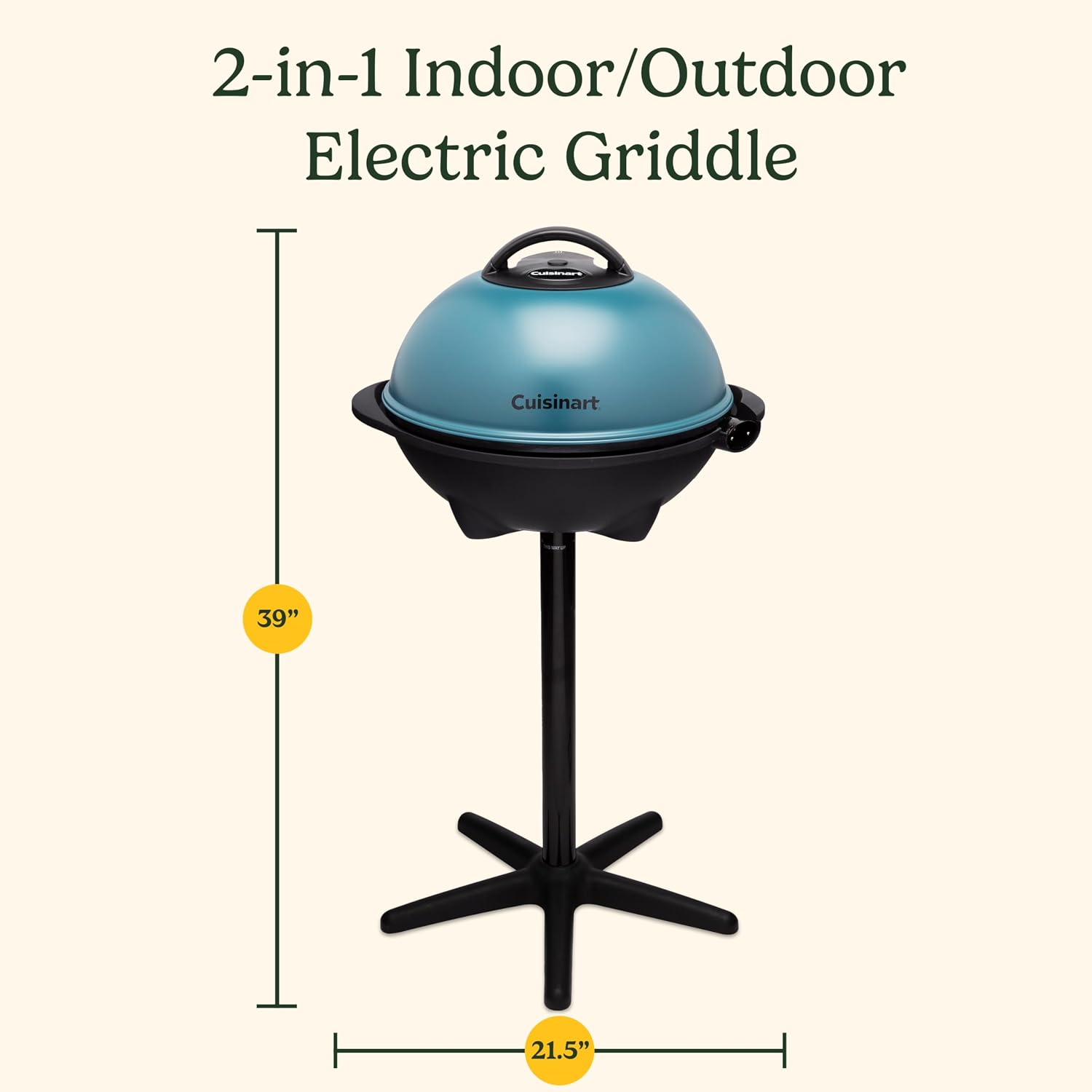 2-in-1 Portable Nonstick Indoor Outdoor Griddle Grill