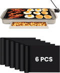 6 Pack PFOA-Free Nonstick PTFE Grill Oven Mats