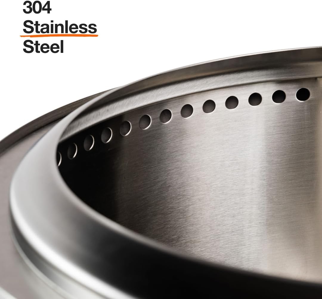 Portable Smokeless Stainless Steel Fire Pit with Stand