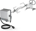 Stainless Steel Rotisserie Kit with Electric Motor Spit Rod