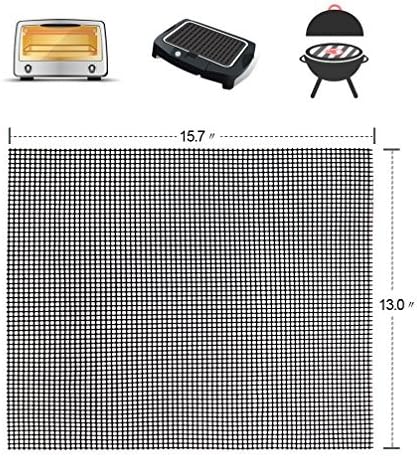Set of 3 Nonstick Reusable Mesh BBQ Grill Mats