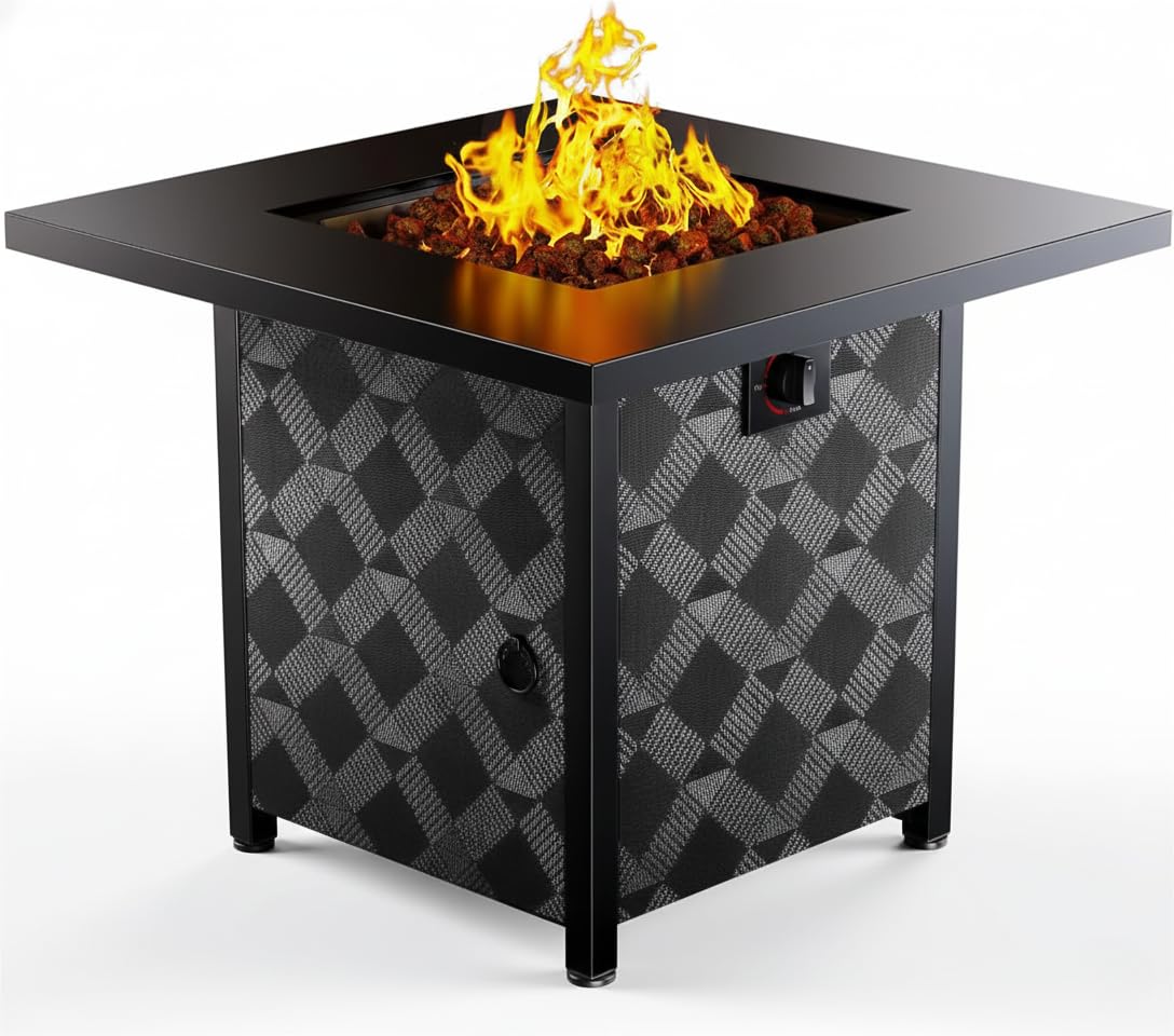 42 Inch 60000 BTU Dual Use Propane Fire Pit Table
