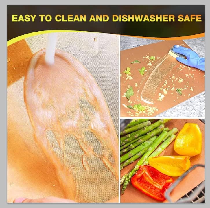 Copper Nonstick Reusable BBQ Grill Mats Set of 6