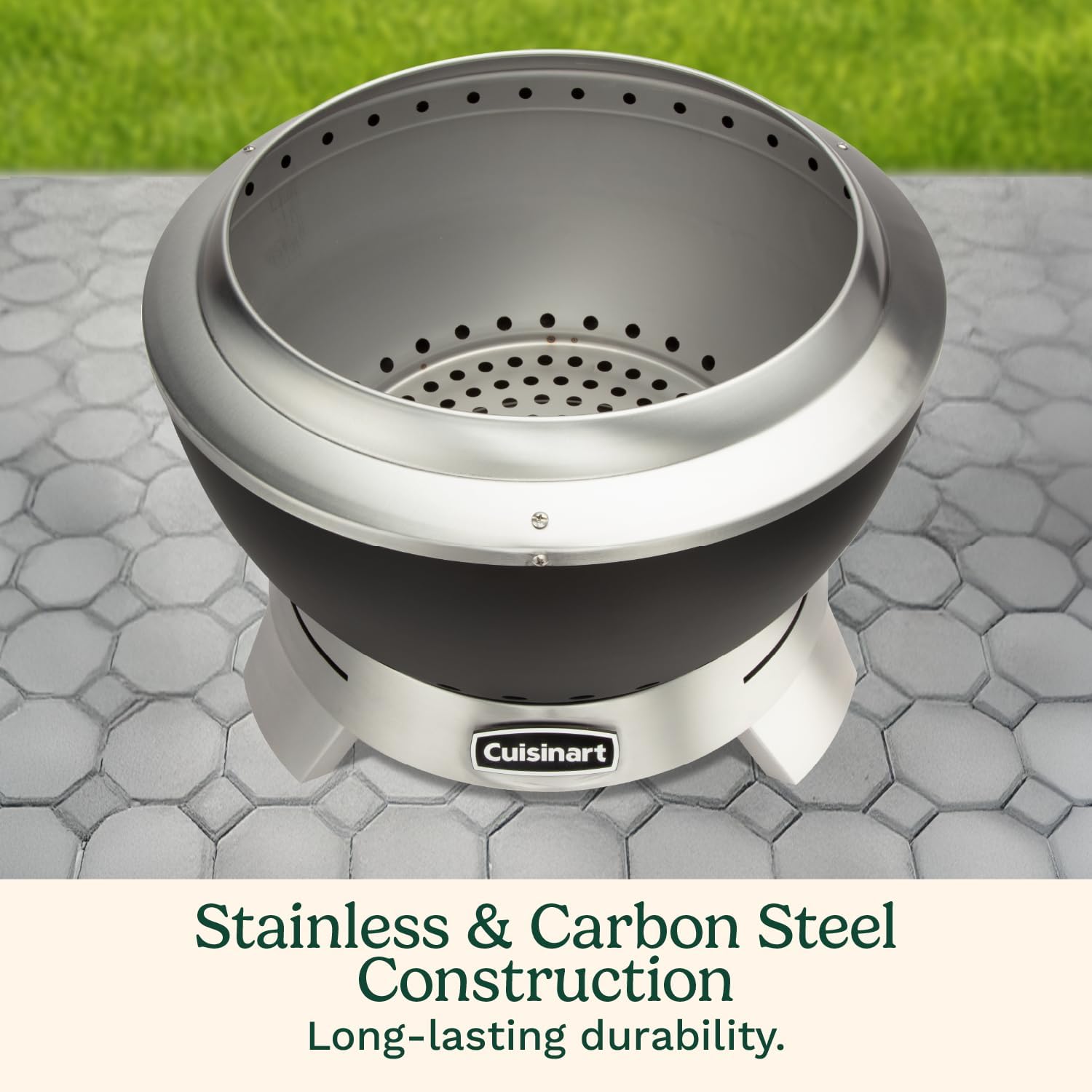 19.5 Inch Stainless Steel Smokeless Wood Fire Pit