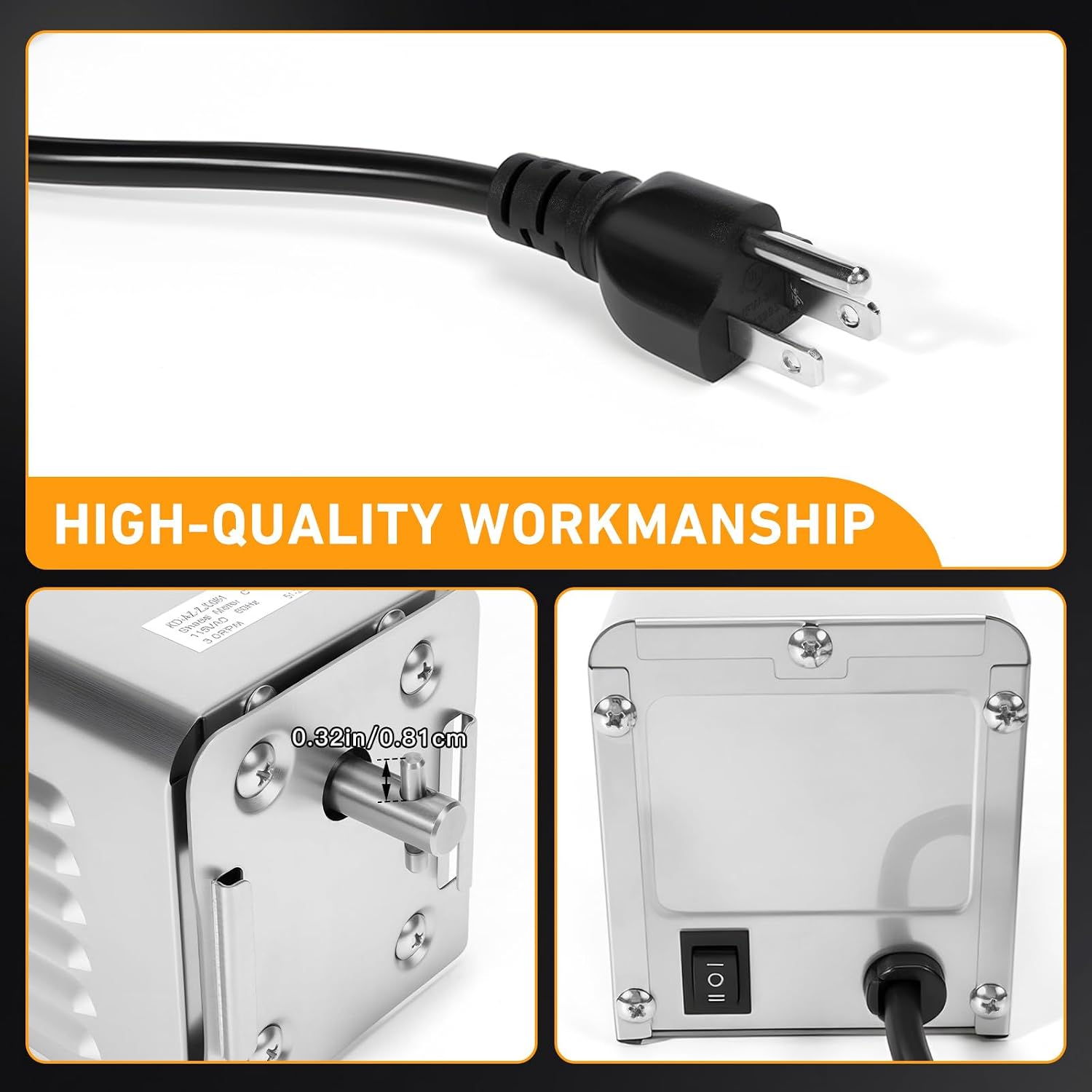 40W Heavy Duty Electric BBQ Rotisserie Spit Motor