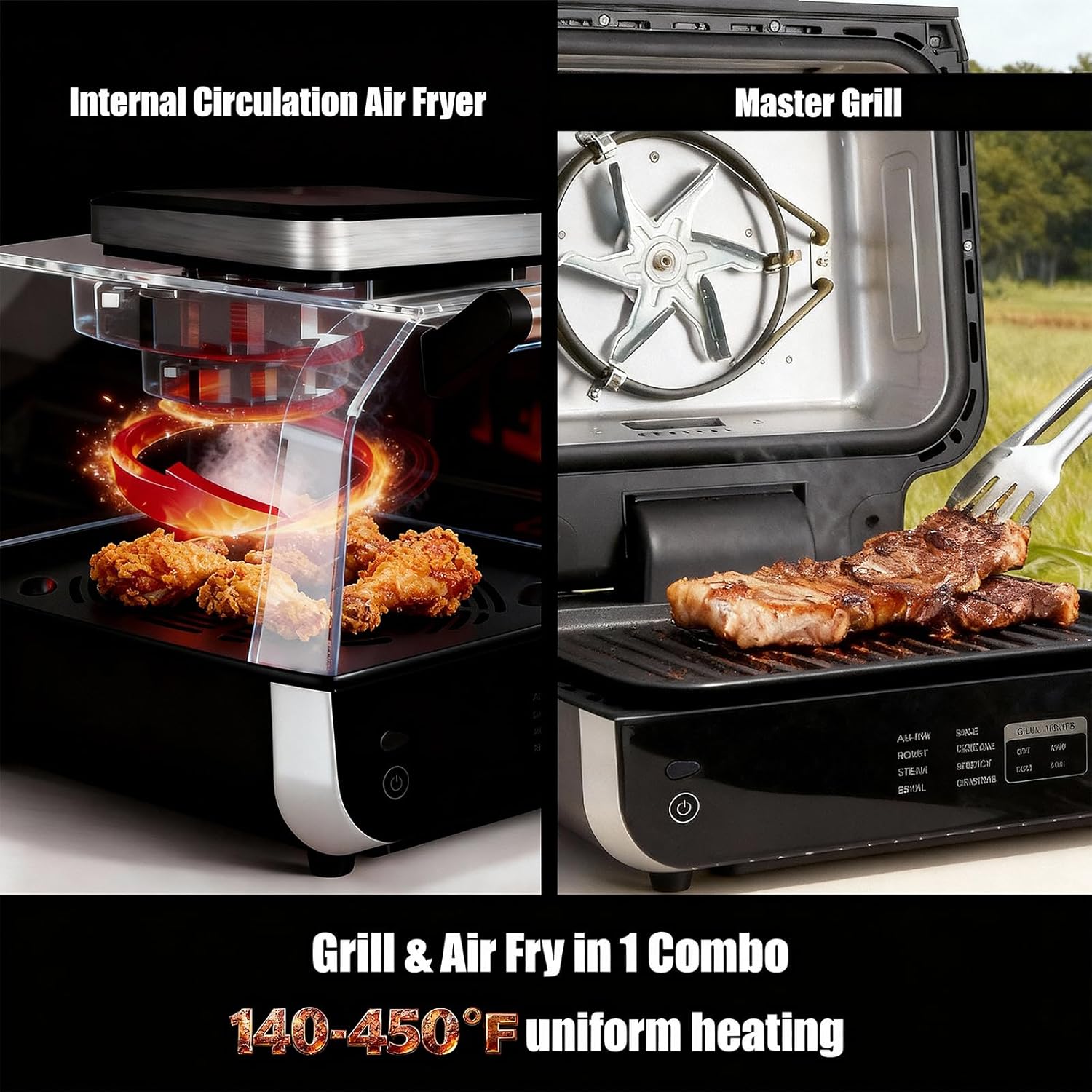 8-in-1 Multifunctional Outdoor Electric BBQ Grill