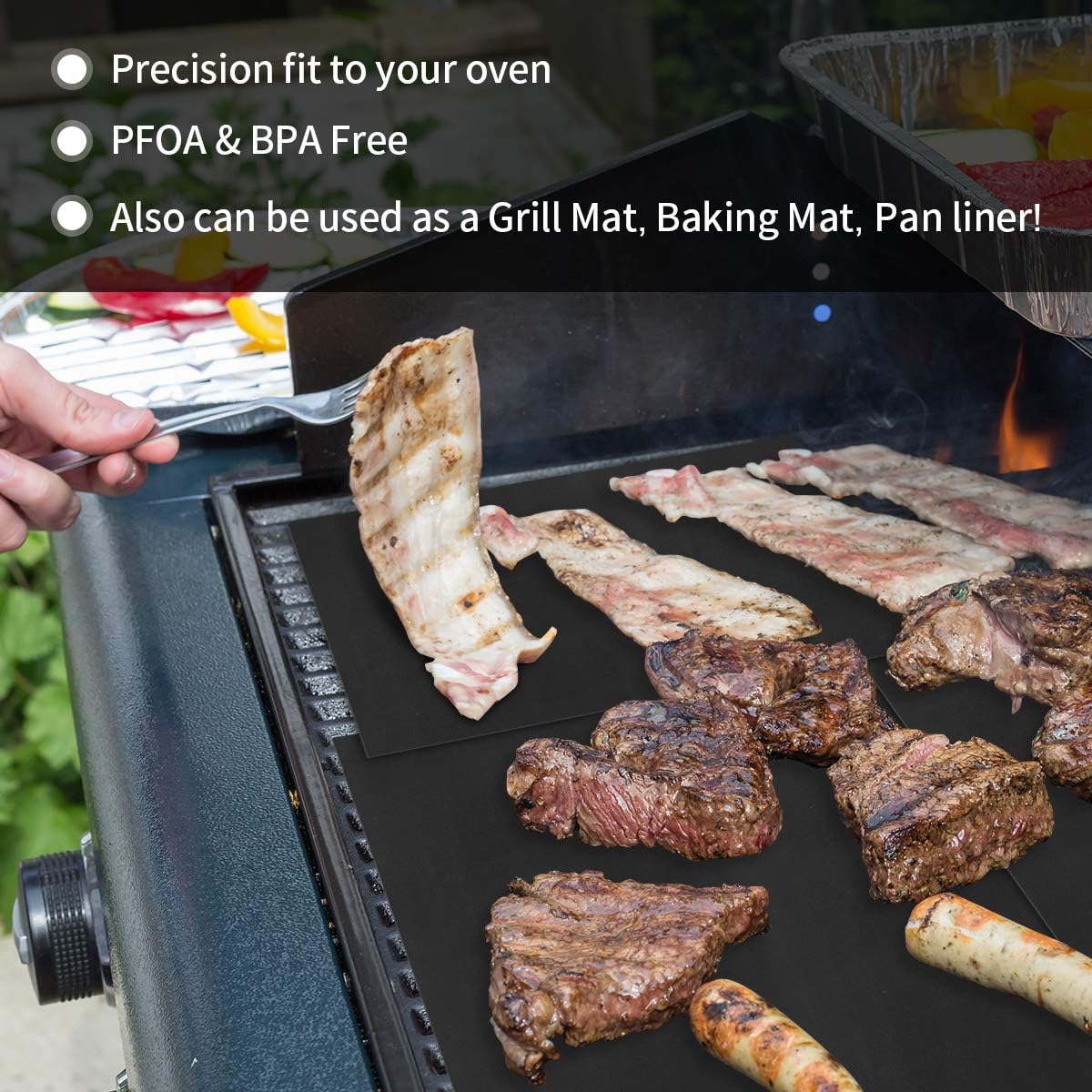 3 Pack Thick Nonstick Teflon Oven Grill Liners