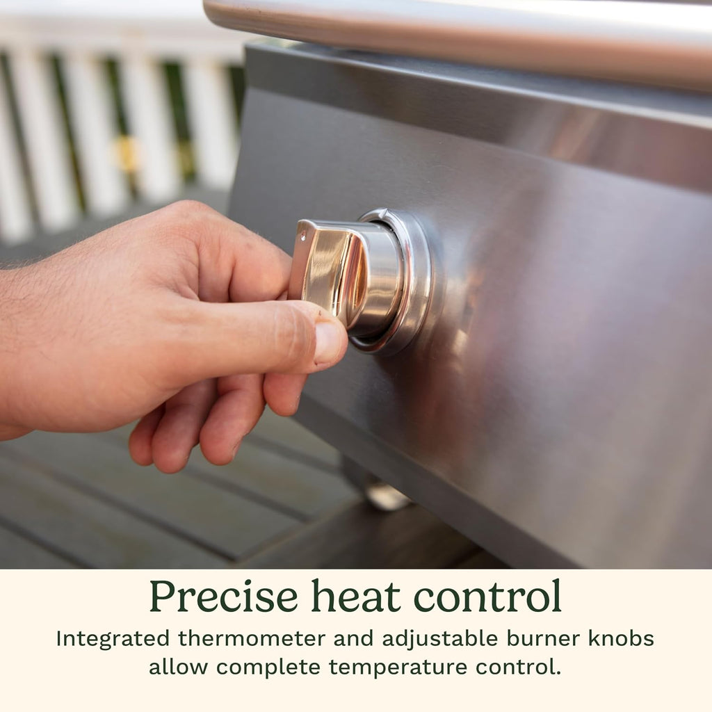 2 Burner Stainless Steel Portable Propane Tabletop Grill