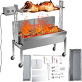 Electric Stainless Steel Spit Roaster Grill with Casters