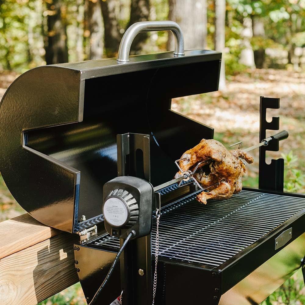 Hooded Stainless Steel Chicken Lamb Rotisserie Grill