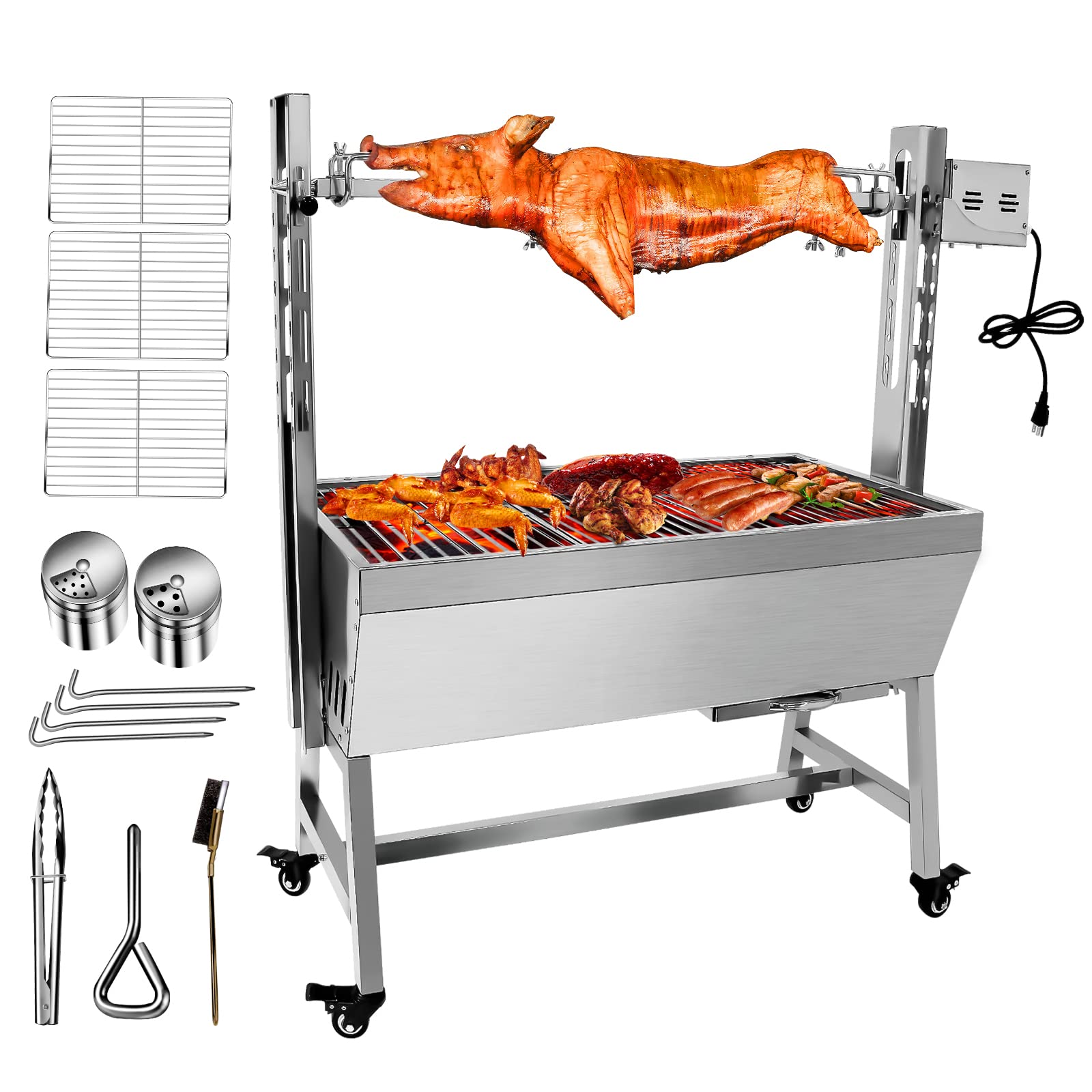 Stainless Steel Pig Lamb Outdoor Electric Rotisserie Grill