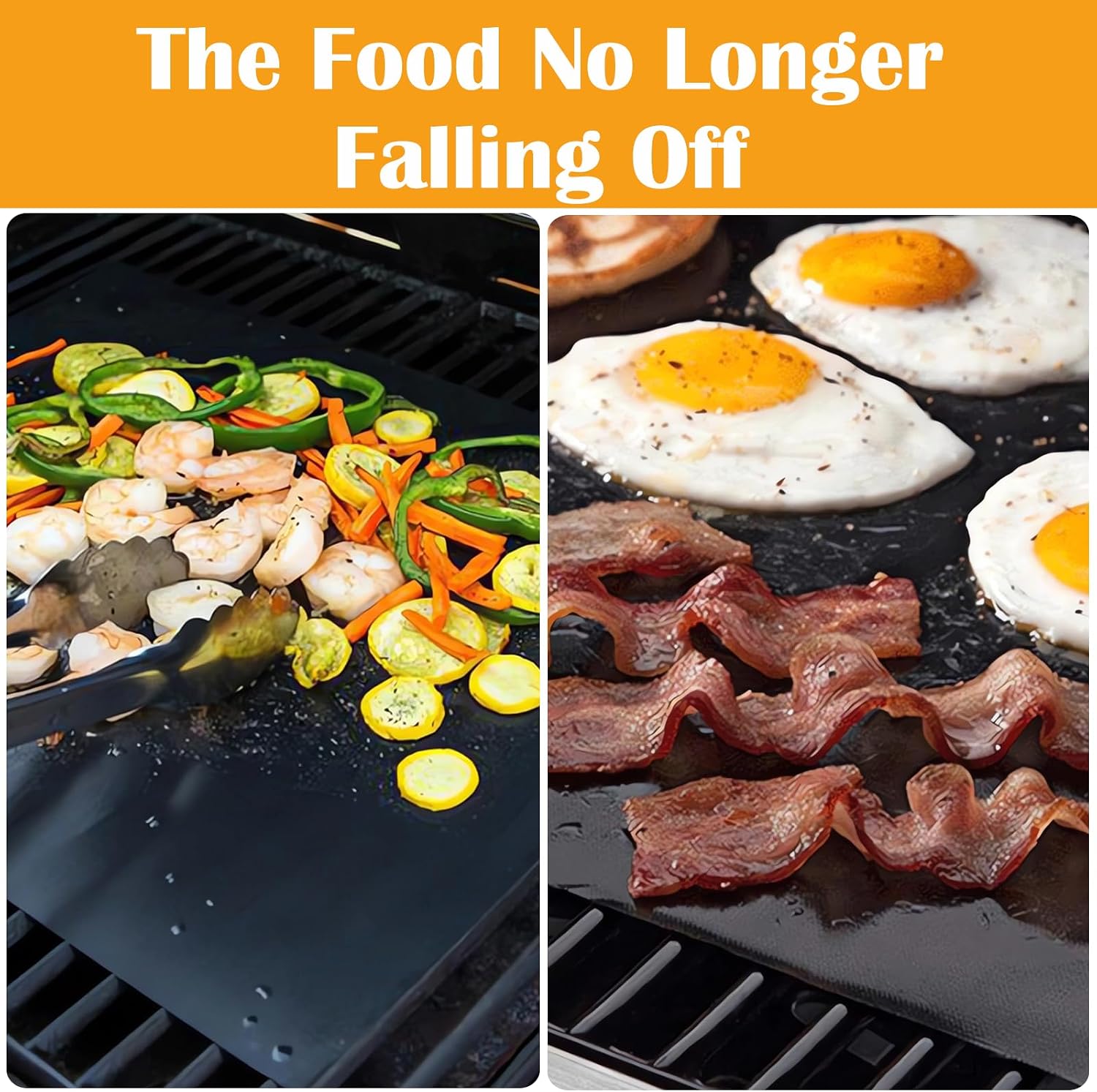 5 Pack Black Teflon Grill Mats 15.75x13 Inch