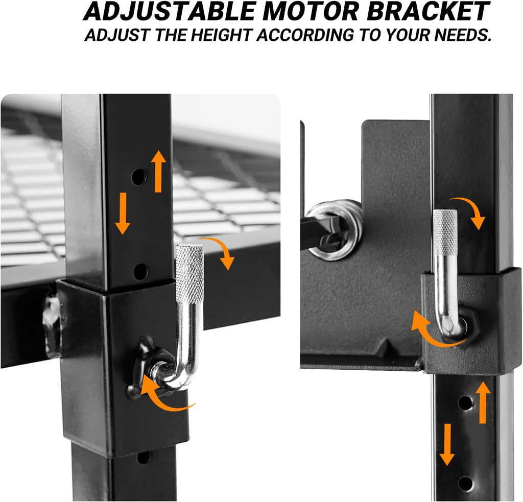Adjustable Rotisserie Grill Kit with Motor Spit Rod