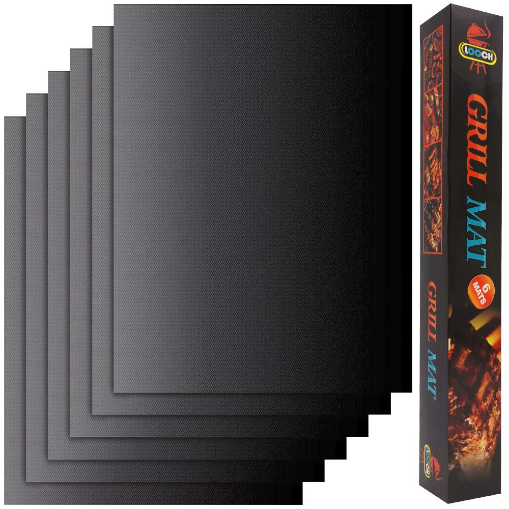 Set of 5 Copper Nonstick Reusable BBQ Grill Mats