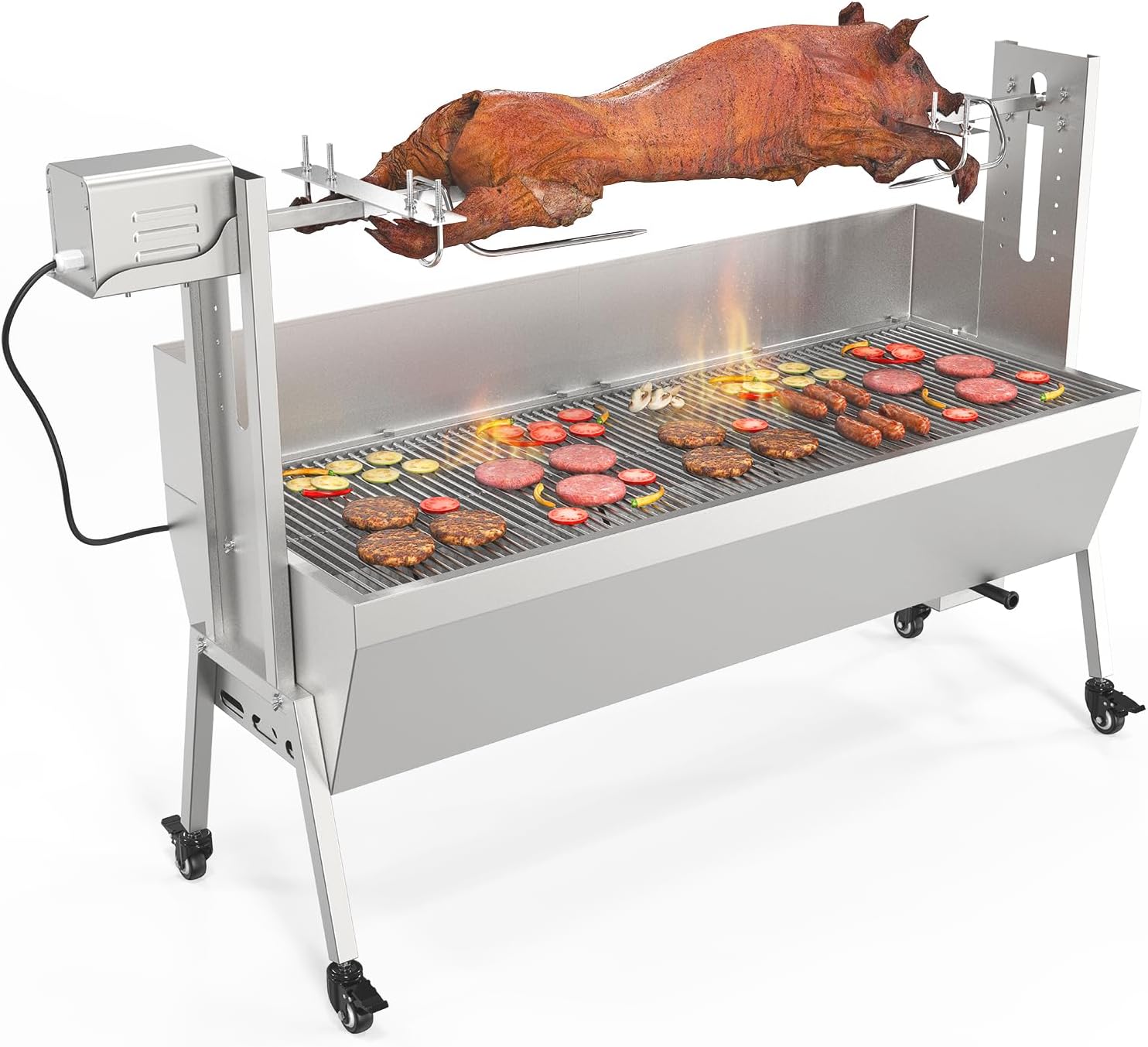 46 Inch Electric Pig Lamb Rotisserie Grill Kit