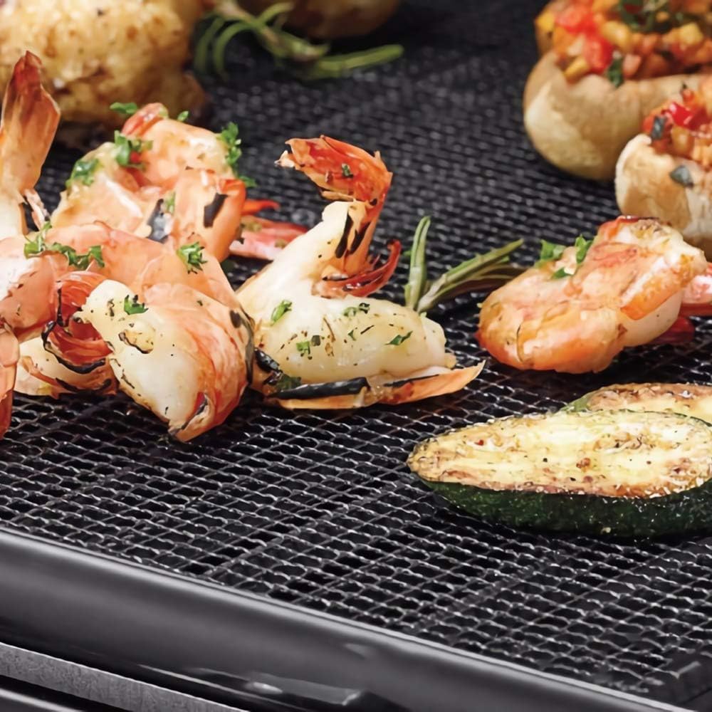 2 Pack Reinforced Nonstick Mesh BBQ Grill Mats