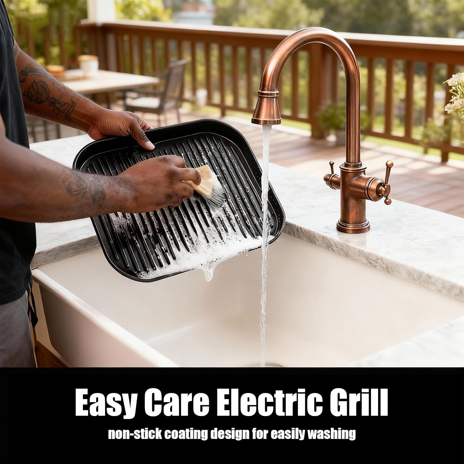 8-in-1 Multifunctional Outdoor Electric BBQ Grill