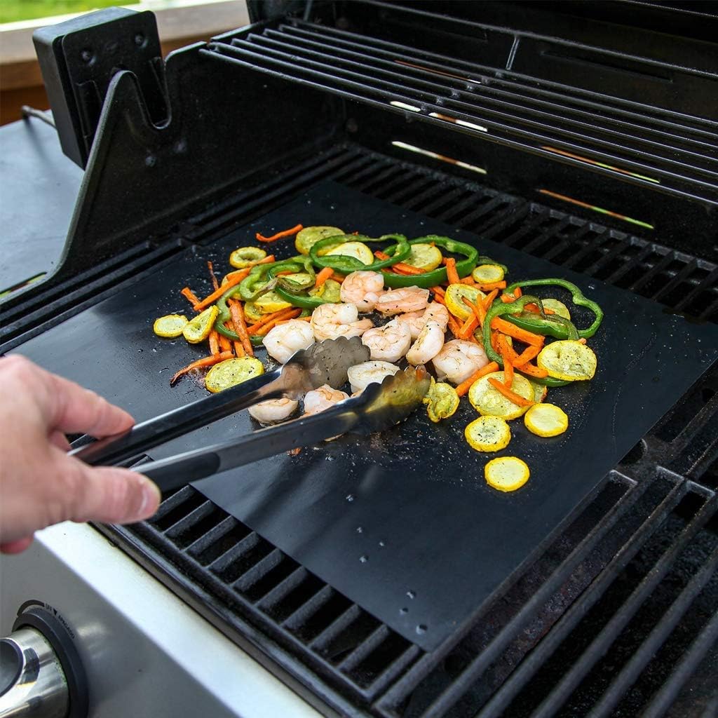 5 Pack Heavy Duty Nonstick Reusable BBQ Grill Mats