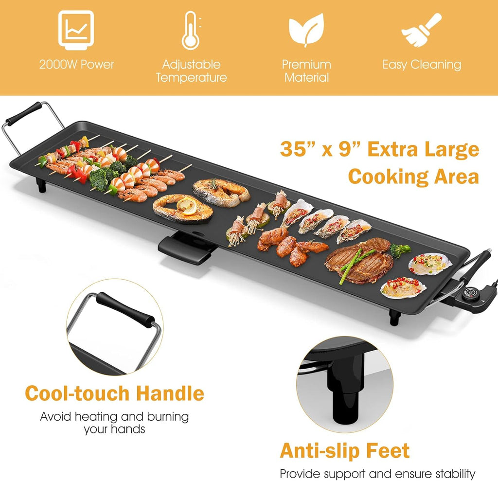 35 Inch Large Portable Electric Teppanyaki Griddle