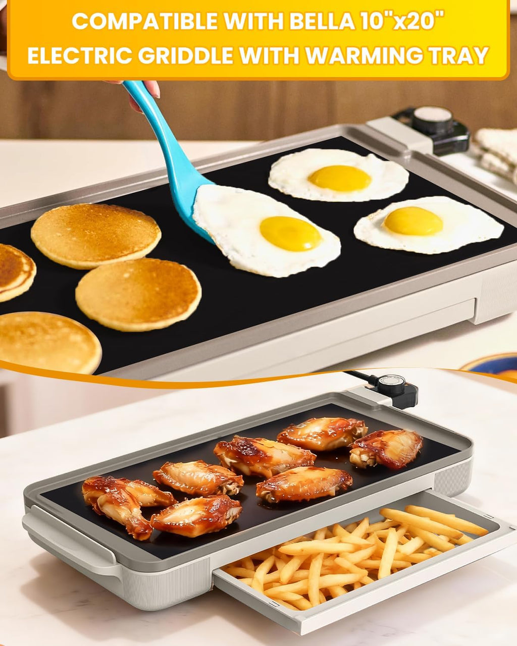 6 Pack PFOA-Free Nonstick PTFE Grill Oven Mats