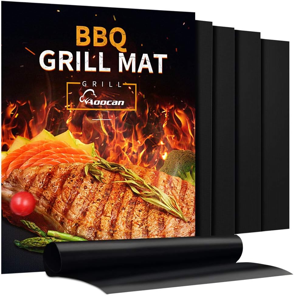 5 Pack Heavy Duty Nonstick Reusable BBQ Grill Mats