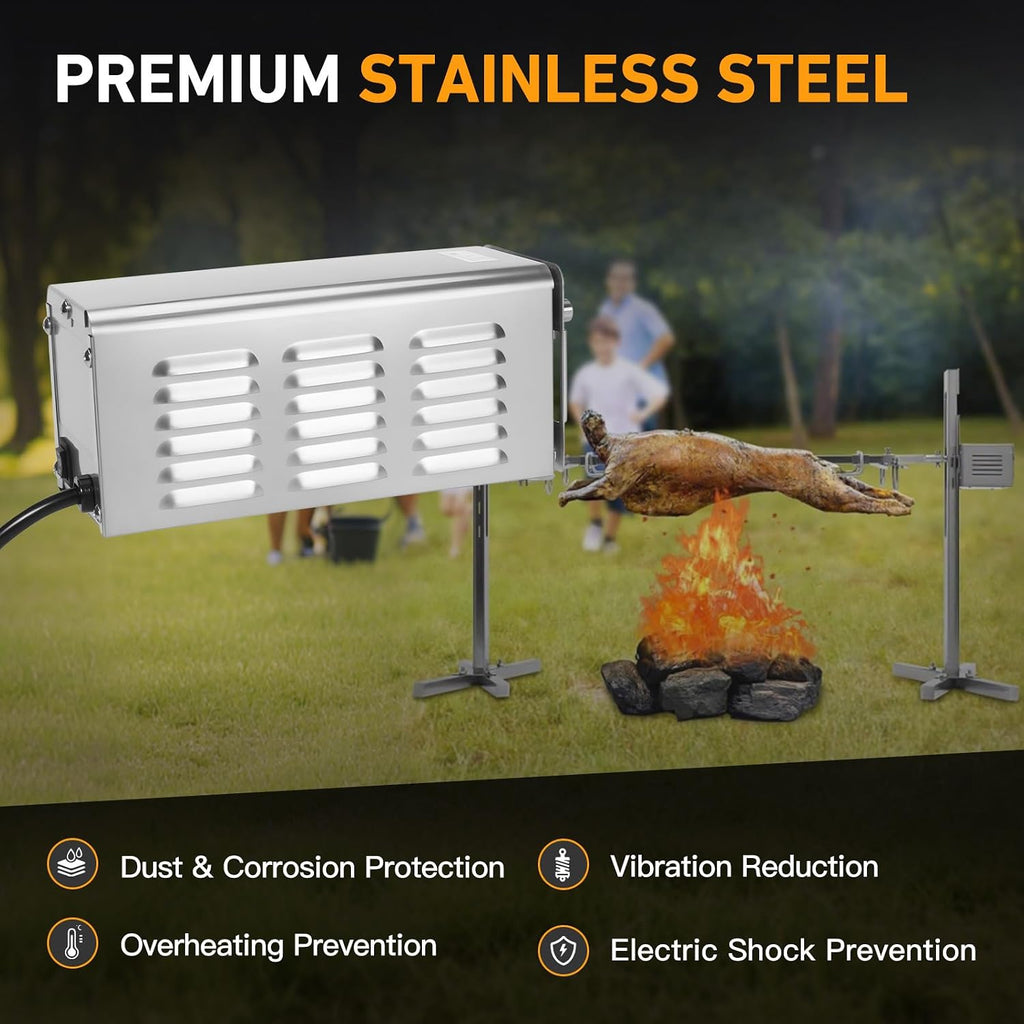 40W Heavy Duty Electric BBQ Rotisserie Spit Motor