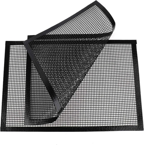 2 Pack Reinforced Nonstick Mesh BBQ Grill Mats
