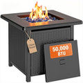 42 Inch Rectangular Propane Outdoor Fire Pit Table