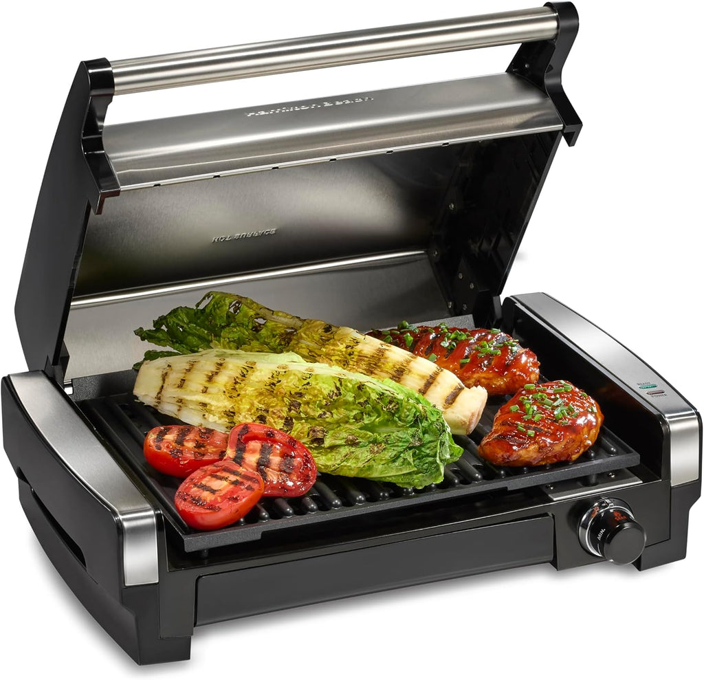 Indoor Nonstick Electric Searing Grill Adjustable Temp