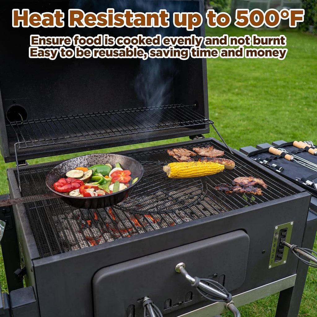 5 Pack Nonstick Mesh Grill Mats 15.7x13 Inch
