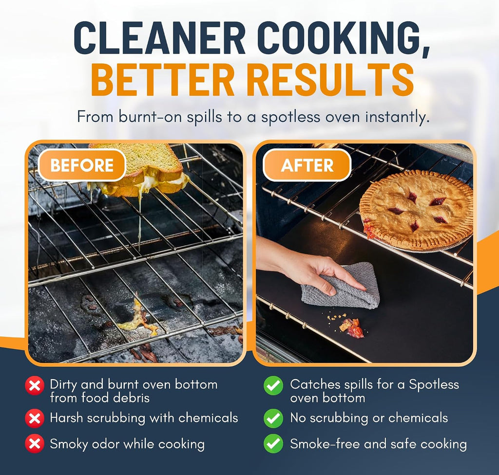 2 Pack Large Nonstick Reusable Oven Bottom Liners