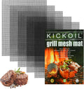 5 Pack Black Mesh Grill Mats 15.75x13 Inch