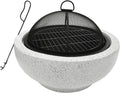 24 Inch Round Steel Wood Burning Fire Pit Grill