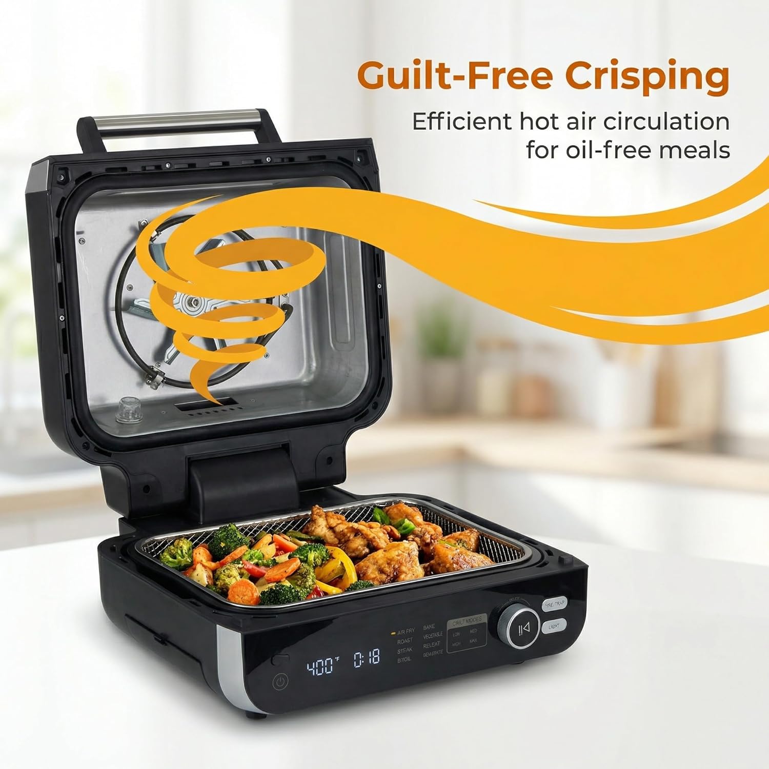 8-in-1 Multifunctional Outdoor Electric BBQ Grill