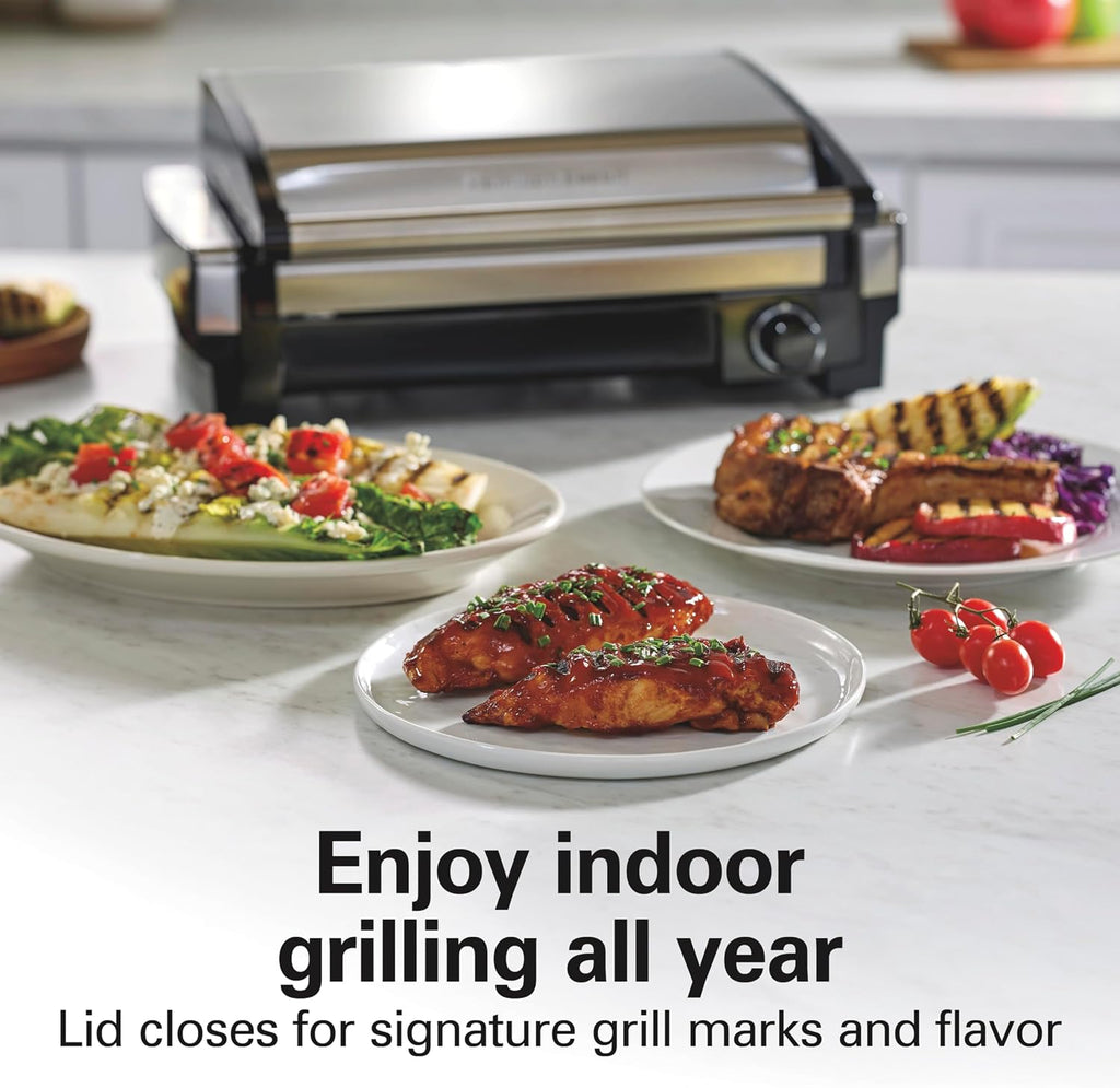 Indoor Nonstick Electric Searing Grill Adjustable Temp