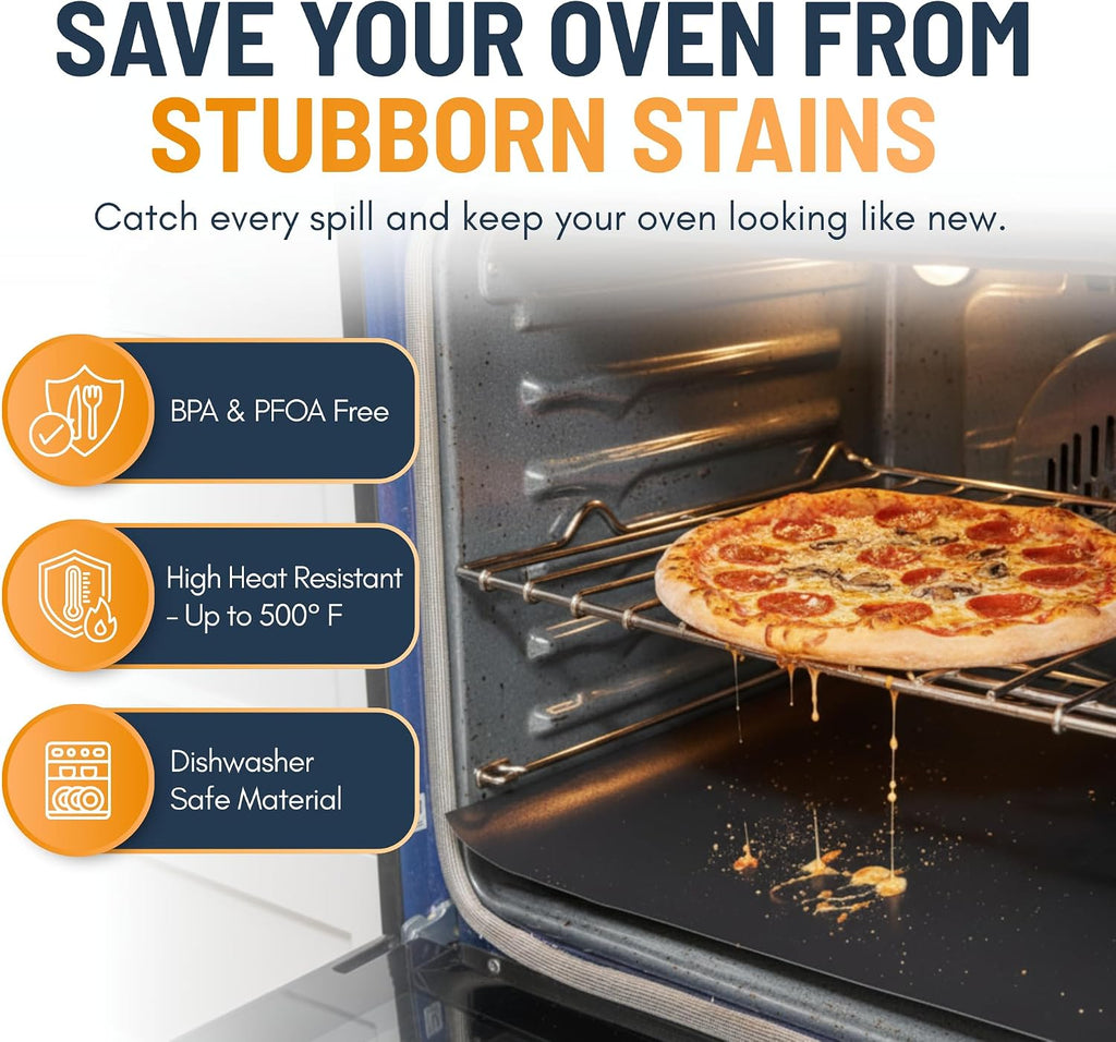 2 Pack Large Nonstick Reusable Oven Bottom Liners