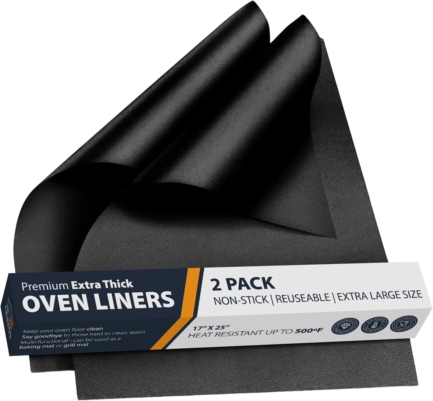 2 Pack Large Nonstick Reusable Oven Bottom Liners