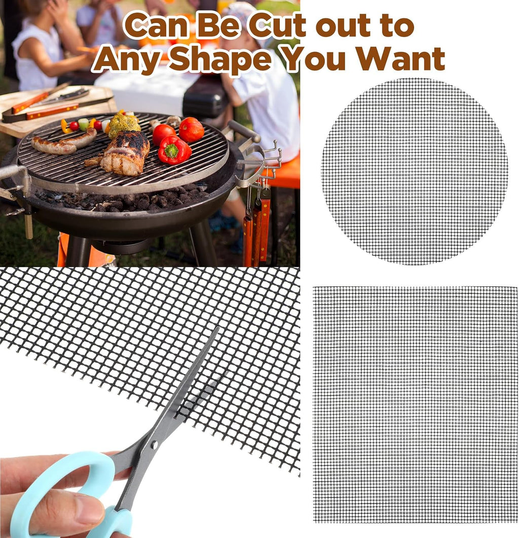 5 Pack Nonstick Mesh Grill Mats 15.7x13 Inch
