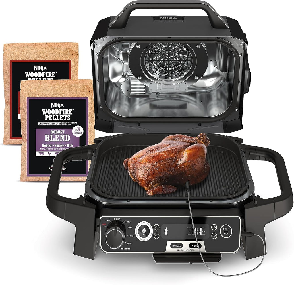 7-in-1 Woodfire Outdoor Grill Smoker Air Fryer