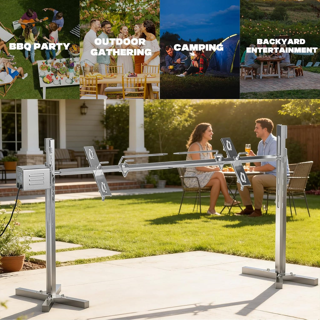 Stainless Steel Pig Lamb Outdoor Rotisserie Grill Kit