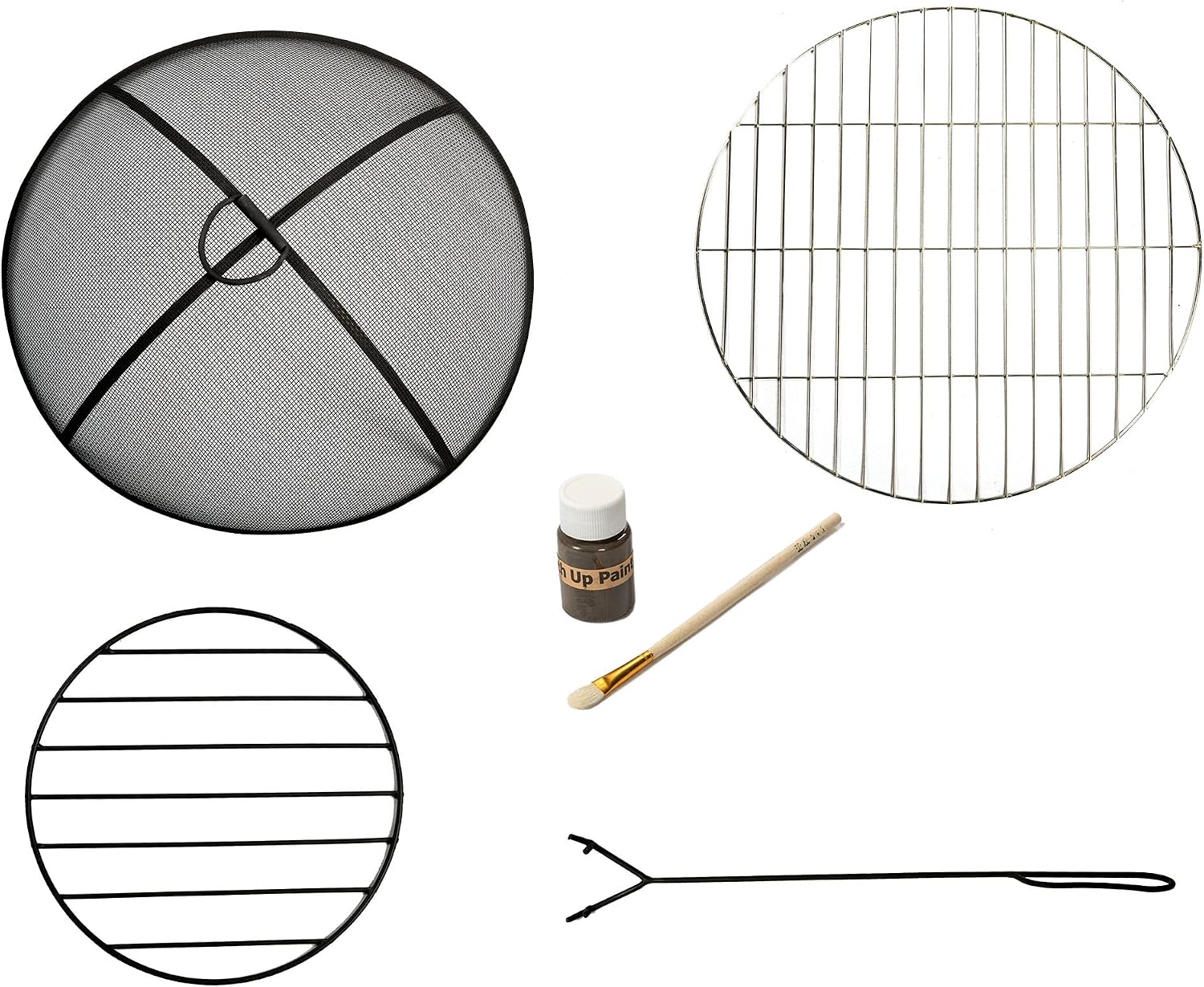 24 Inch Round Steel Wood Burning Fire Pit Grill