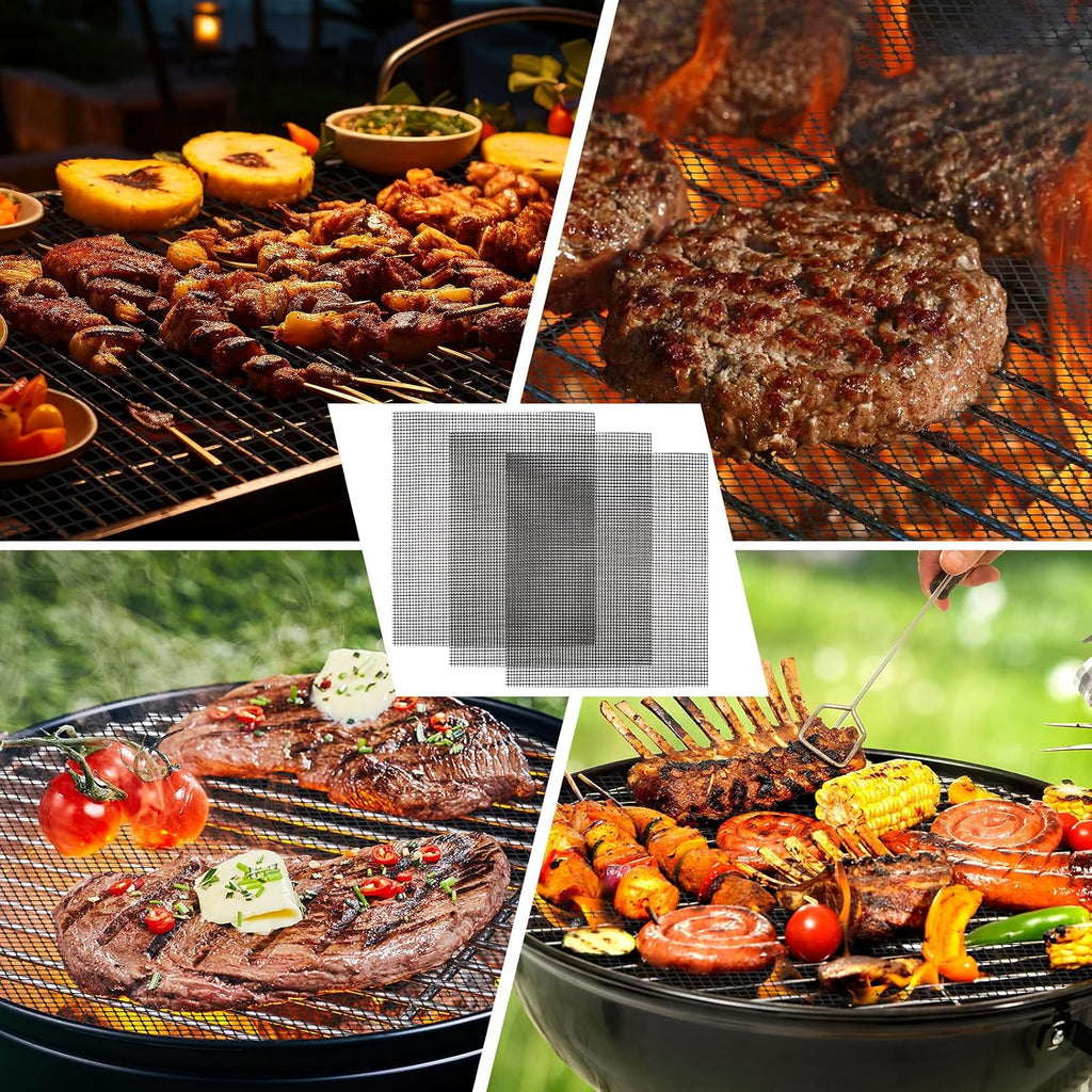 5 Pack Nonstick Mesh Grill Mats 15.7x13 Inch