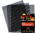 3 Pack Heat Resistant Nonstick BBQ Mesh Grill Mats