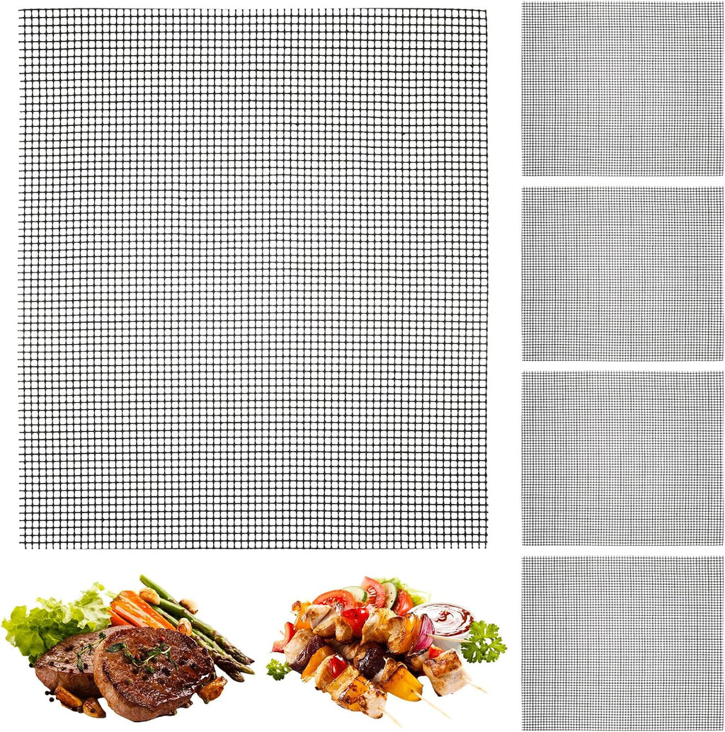 5 Pack Nonstick Mesh Grill Mats 15.7x13 Inch