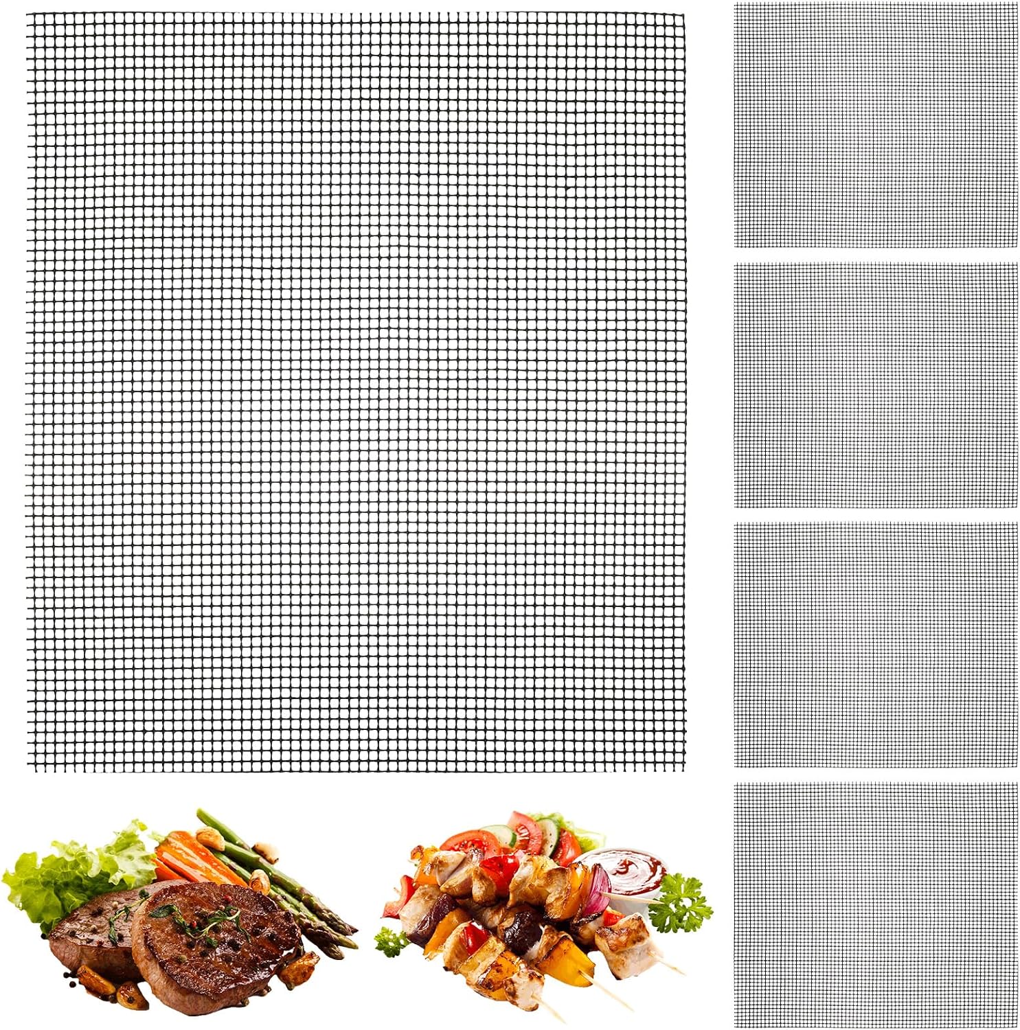 5 Pack Nonstick Mesh Grill Mats 15.7x13 Inch