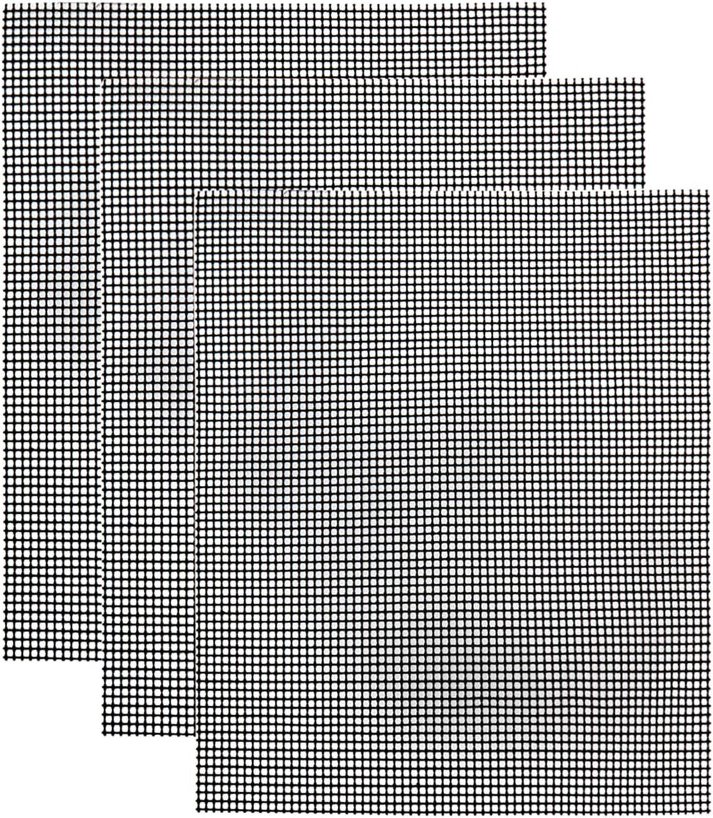 Set of 3 Nonstick Reusable Mesh BBQ Grill Mats