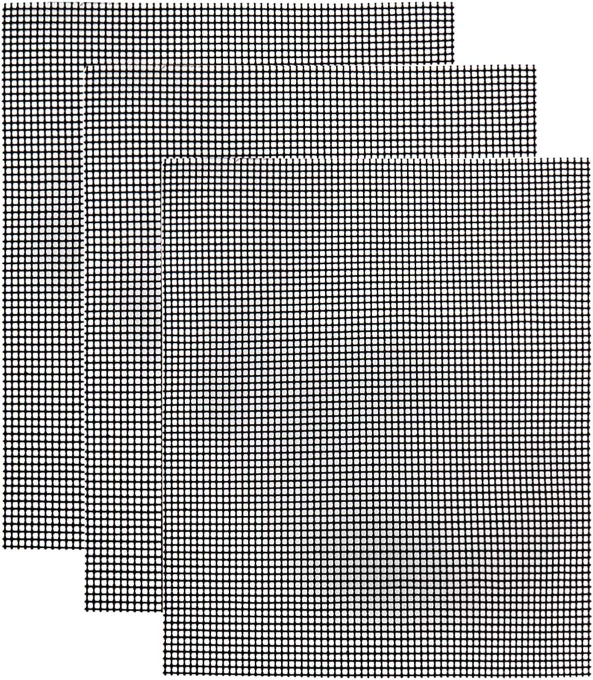 Set of 3 Nonstick Reusable Mesh BBQ Grill Mats